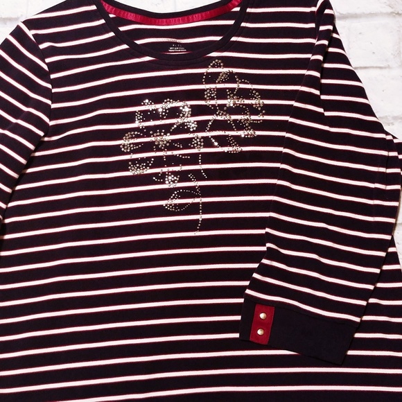 Navy Striped Top - Picture 2 of 3